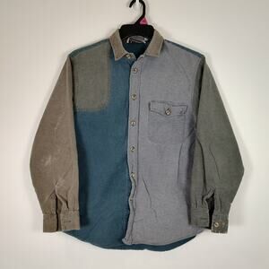 VTG 90s Koolah Australia western utility colorblock button up shirt mens Medium